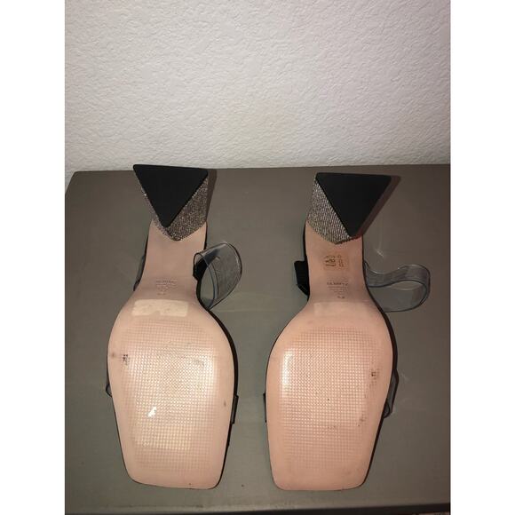 Schutz Ariellen Vinyl Crystal Embellished Heels Sz 8.5B - Picture 8 of 9